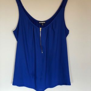 Express tank top with zipper, blue, size L